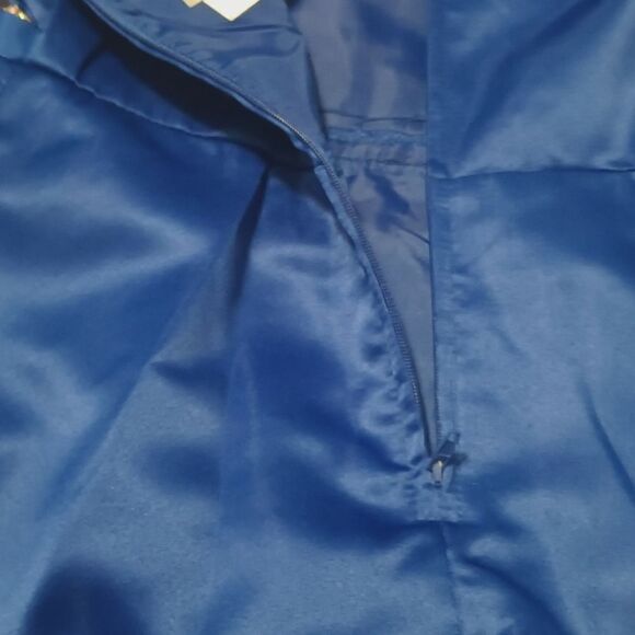 Rare Editions Royal Blue High Low Dress Big Kids Size 10 - Picture 11 of 15